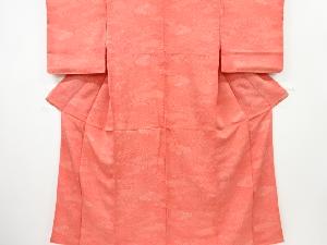 抽象霞に花古典柄小紋着物